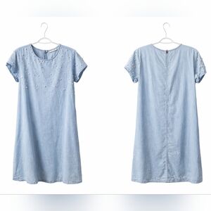 Light Blue Midi Dress with Embellishments (2)